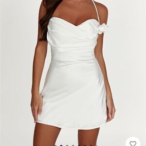 Meshki Otille Rose Halter Mini Dress
